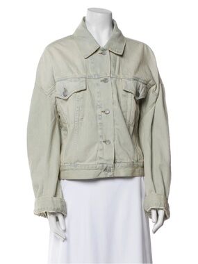 Acne studios denim jacket Oversized over dyed light blue beige Sand - Women